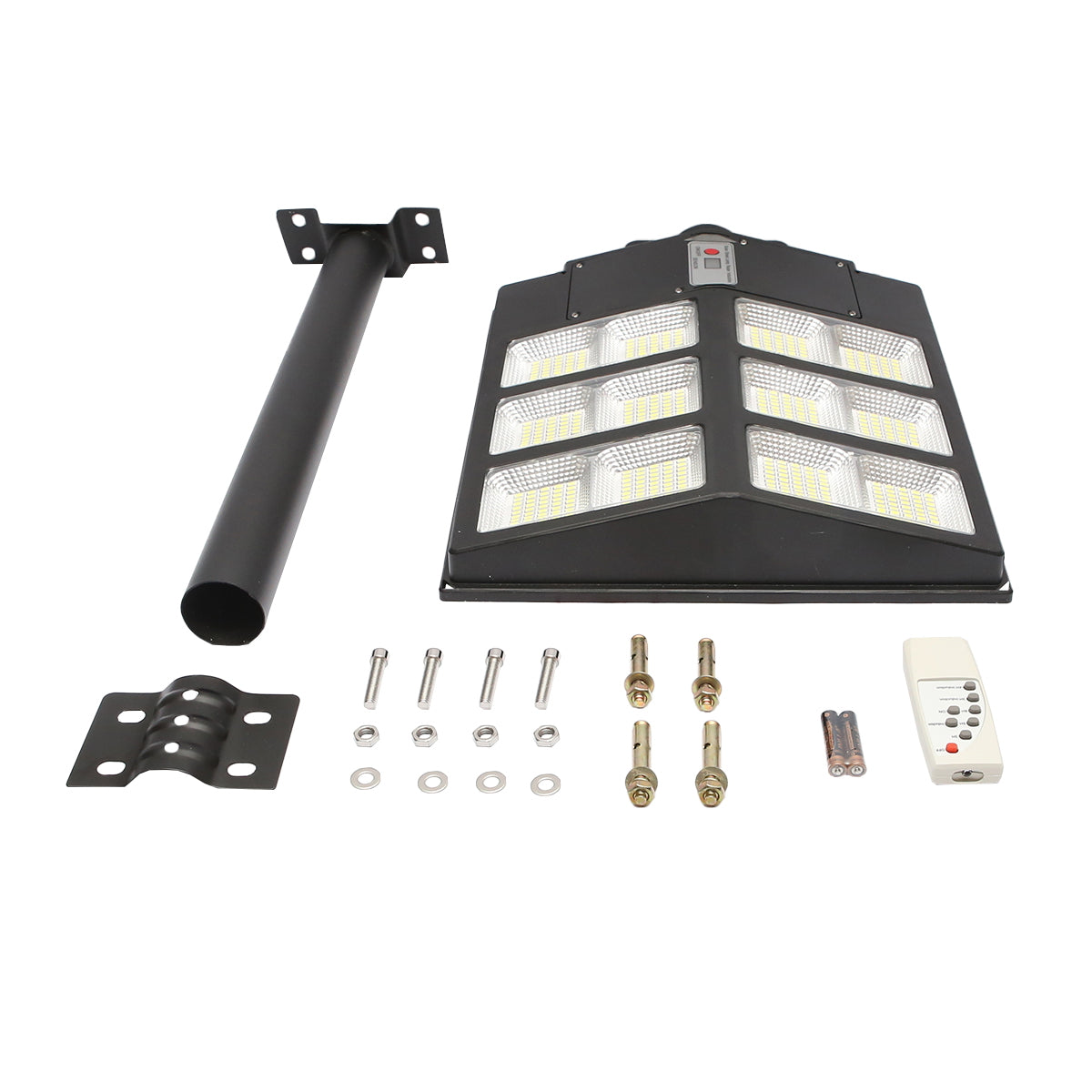 300W LED lamp with solar panel street lighting, 6500K, IP65 Breckner Germany